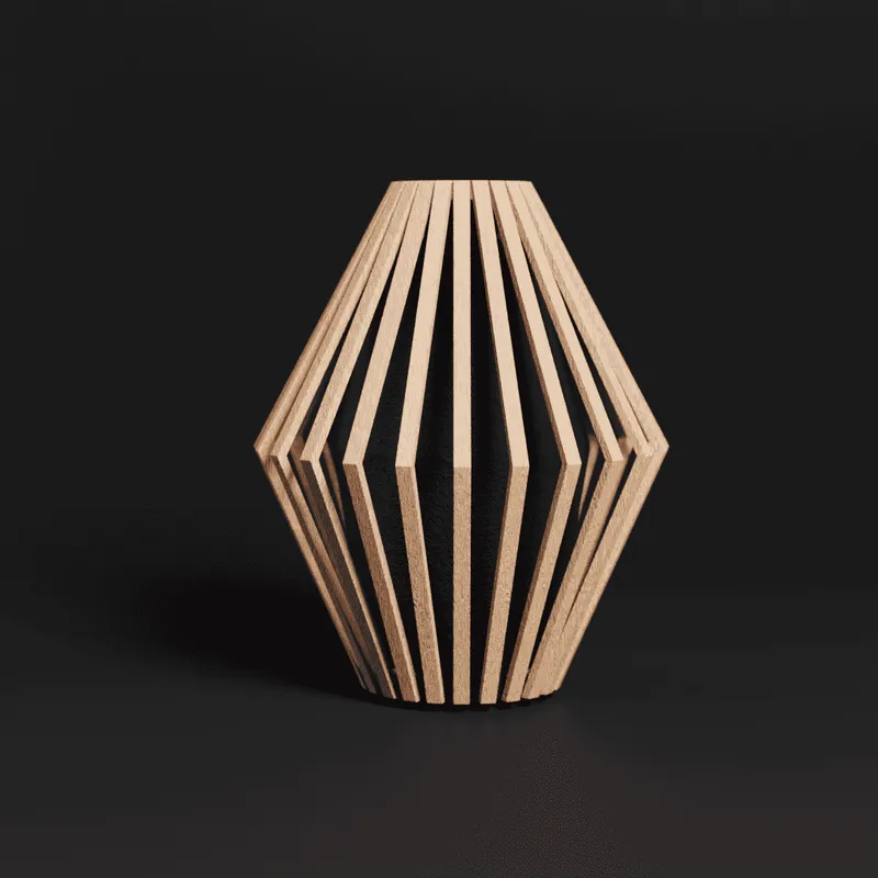 3D Modell einer Vasery Vase mit starker Ausprägung