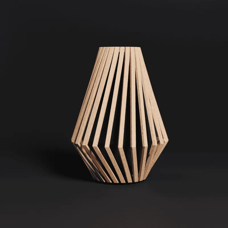 3D Modell einer Vasery Vase mit weniger starker Ausprägung